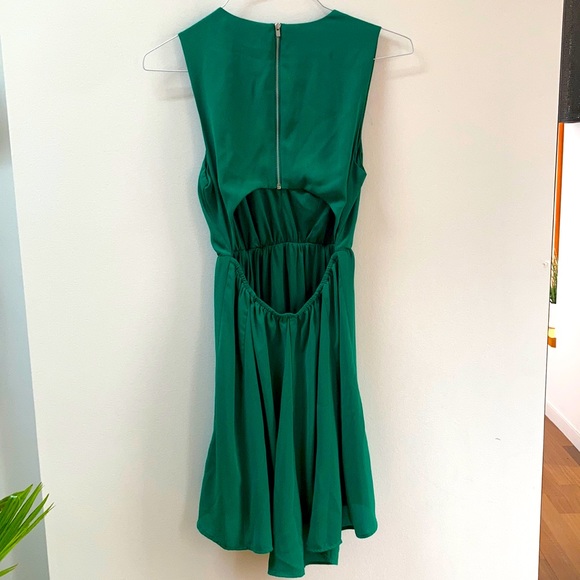 Express Green Open Back Dress - Picture 4 of 5